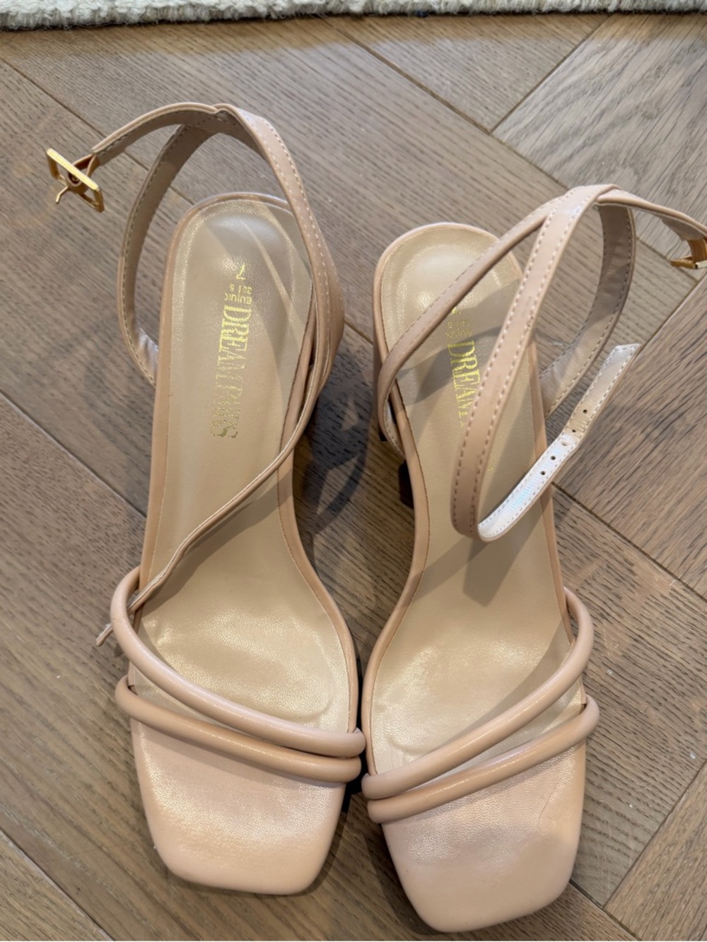 Dream Pairs Women's Chunky Strappy Heels Square Open Toe
